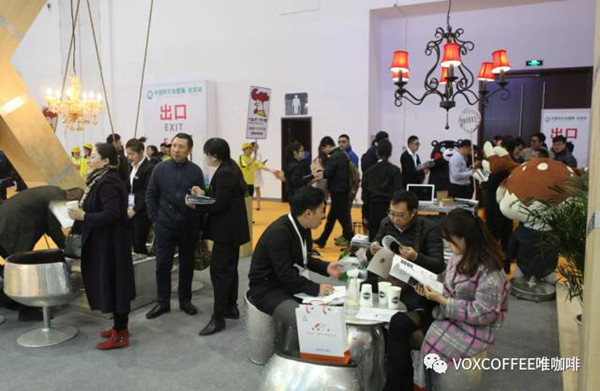 唯咖啡参加2017年中国特许加盟展